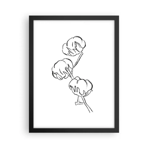 Poster în ramă neagră - Pufuri de bumbac - 30x40 cm
