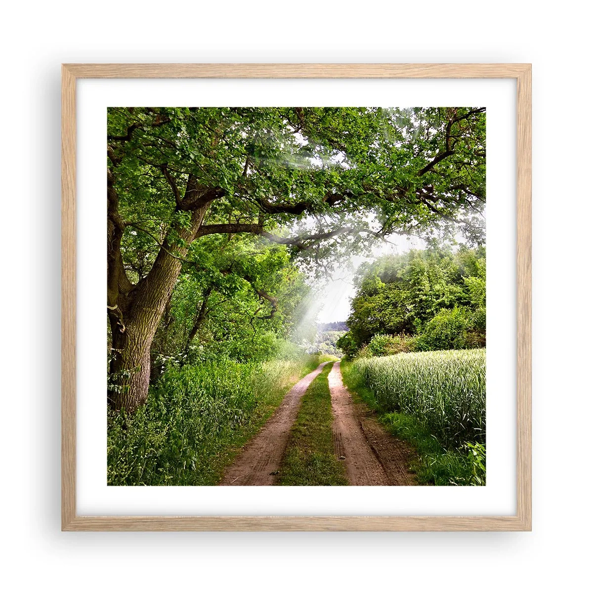 Poster în ramă de stejar deschis - Et in Arcadia ego - 50x50 cm