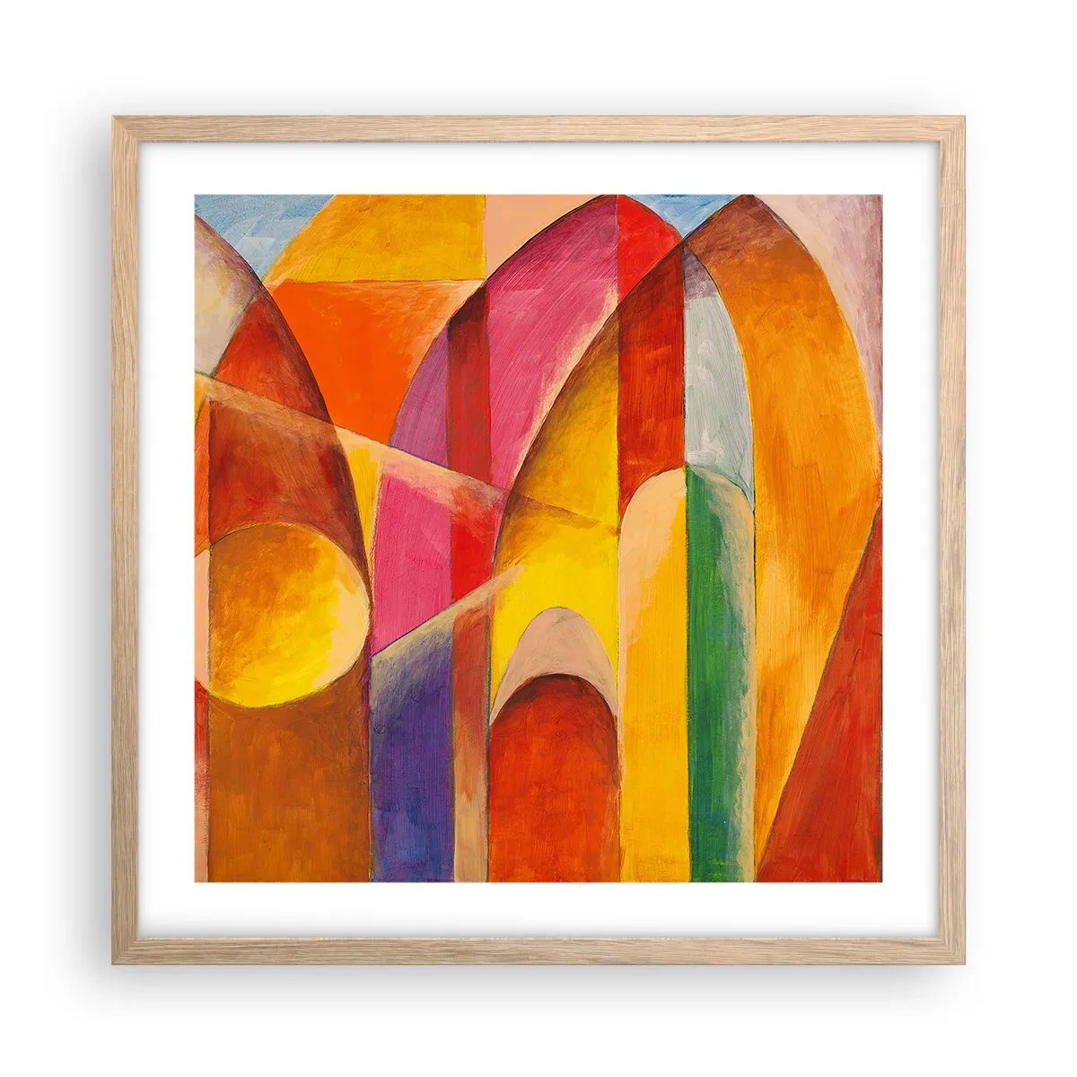 Poster în ramă de stejar deschis - Catedrala Soarelui - 50x50 cm
