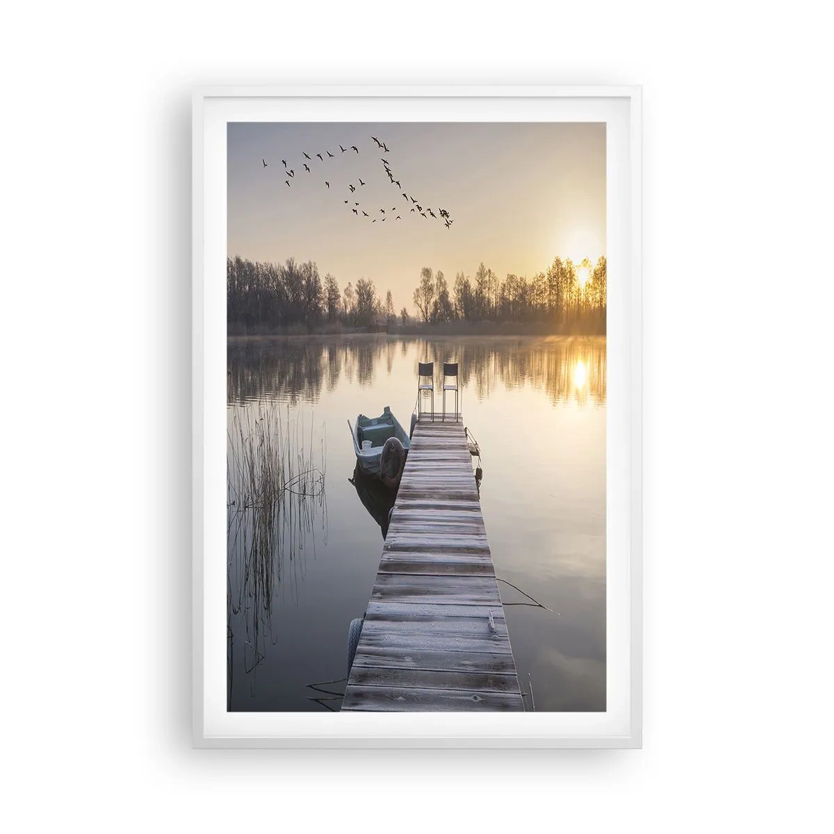 Poster în ramă albă - O să mă întorc în curând - 61x91 cm