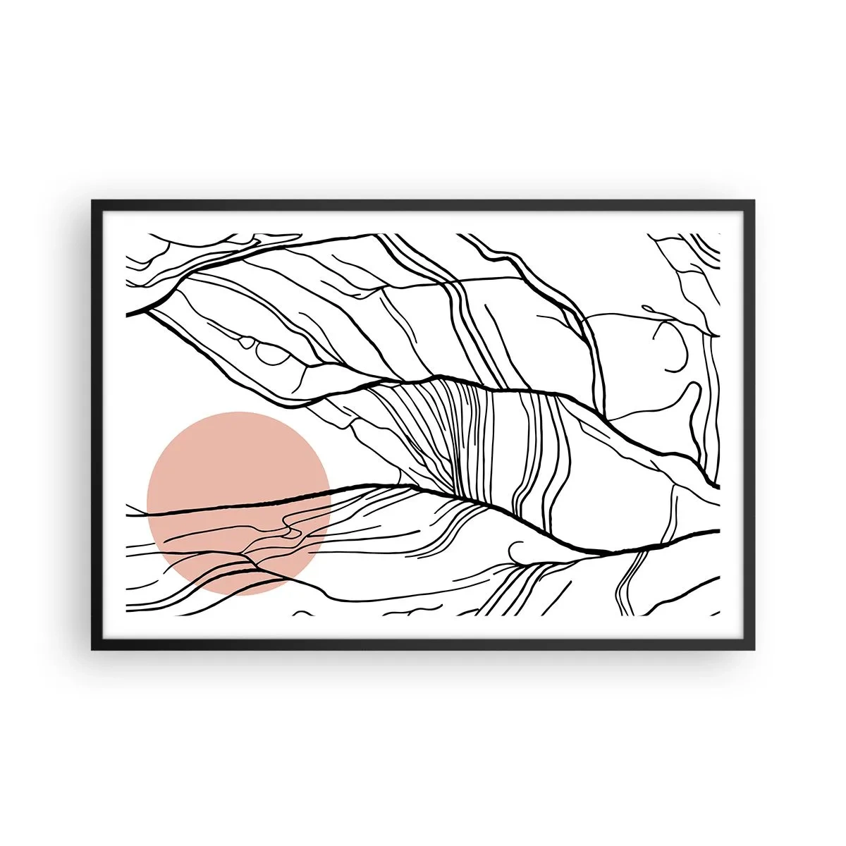 Poster în ramă neagră - Într-o rețea de crengi - 91x61 cm