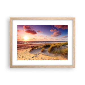 Poster în ramă de stejar deschis - Deja aerul de vară miroase - 40x30 cm