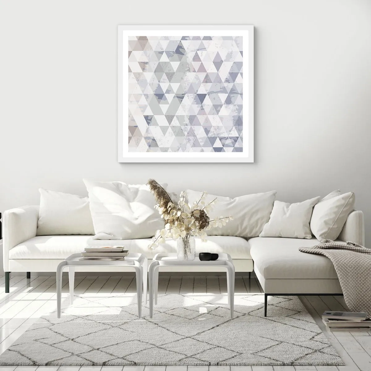 Poster în ramă albă - În ritm de trei - 30x30 cm