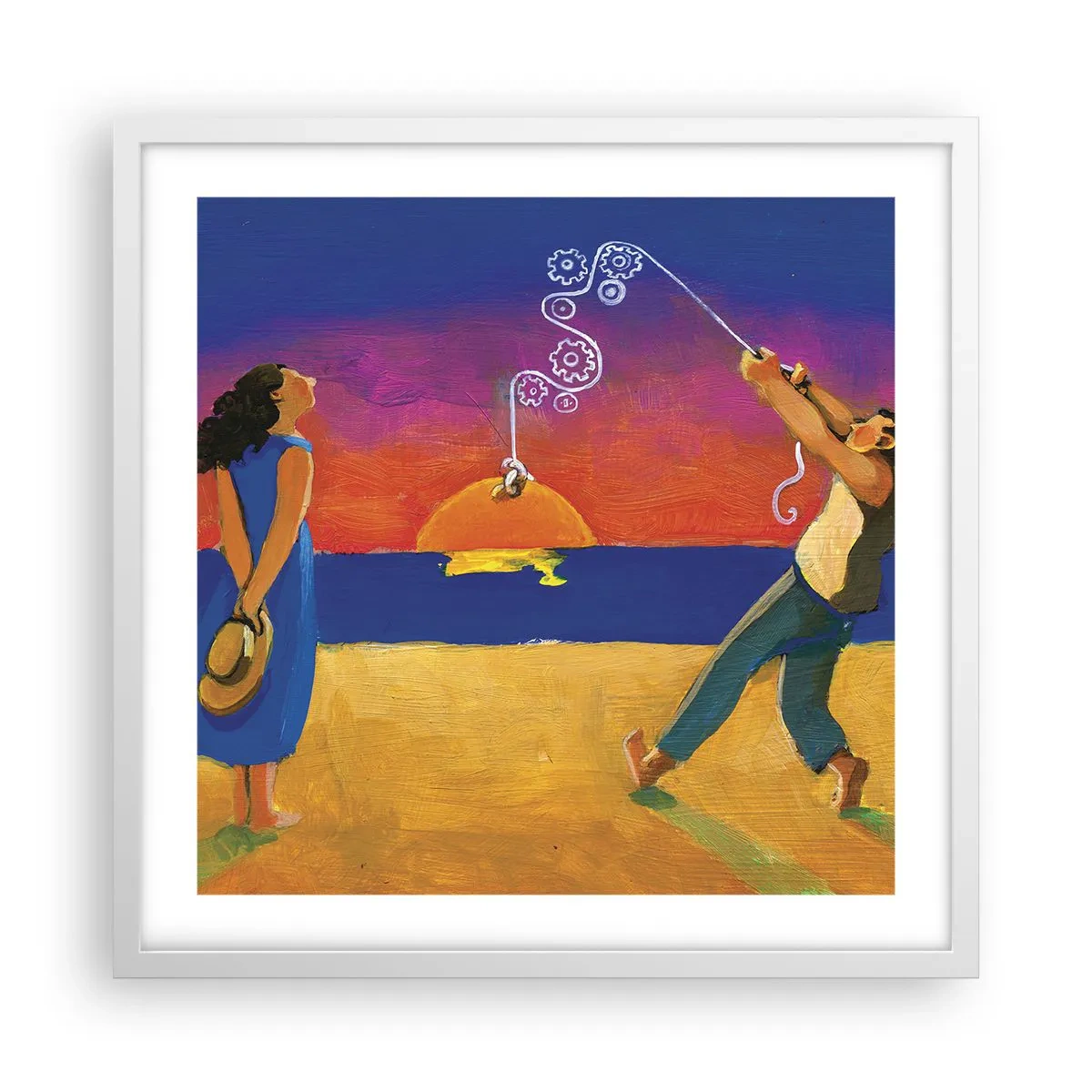 Poster în ramă albă - Mai mult decât o stea din cer - 50x50 cm