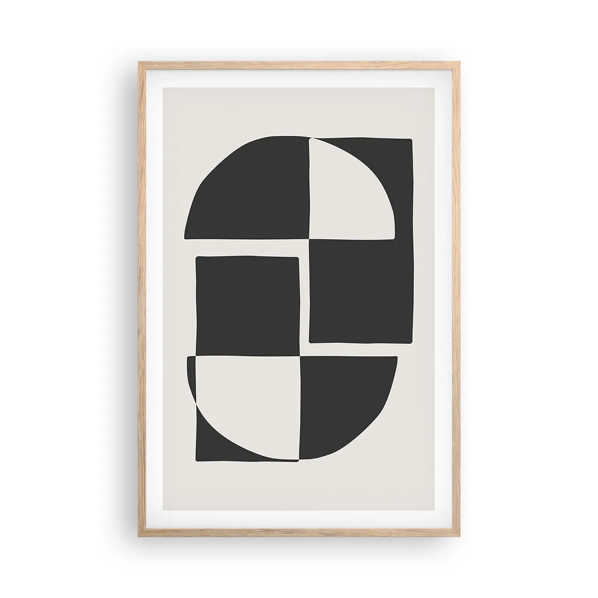 Poster în ramă de stejar deschis - Antiteză - sinteză - 61x91 cm