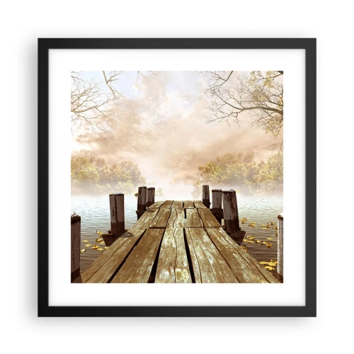 Poster în ramă neagră - Tristețea blândă a toamnei - 40x40 cm