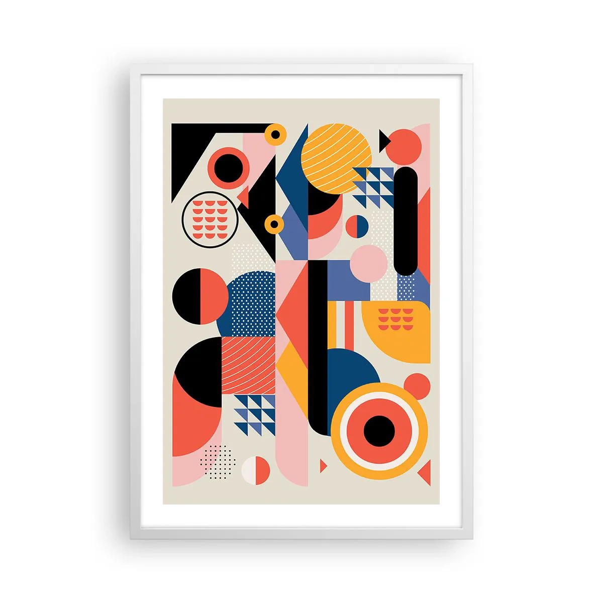 Poster în ramă albă - Compoziție: joacă-te - 50x70 cm