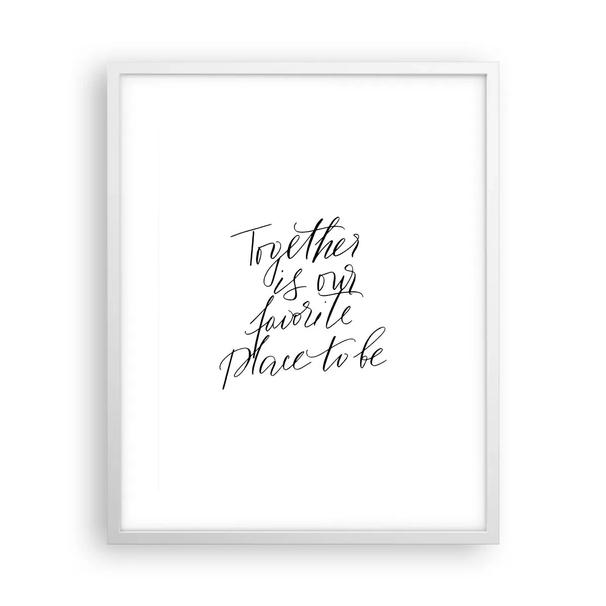 Poster în ramă albă - O simți și tu? - 40x50 cm