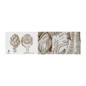 Mostră tapet Premium Sand - Lecție de anatomie - Anghinare, Bucătărie, Legume - 100x30 cm