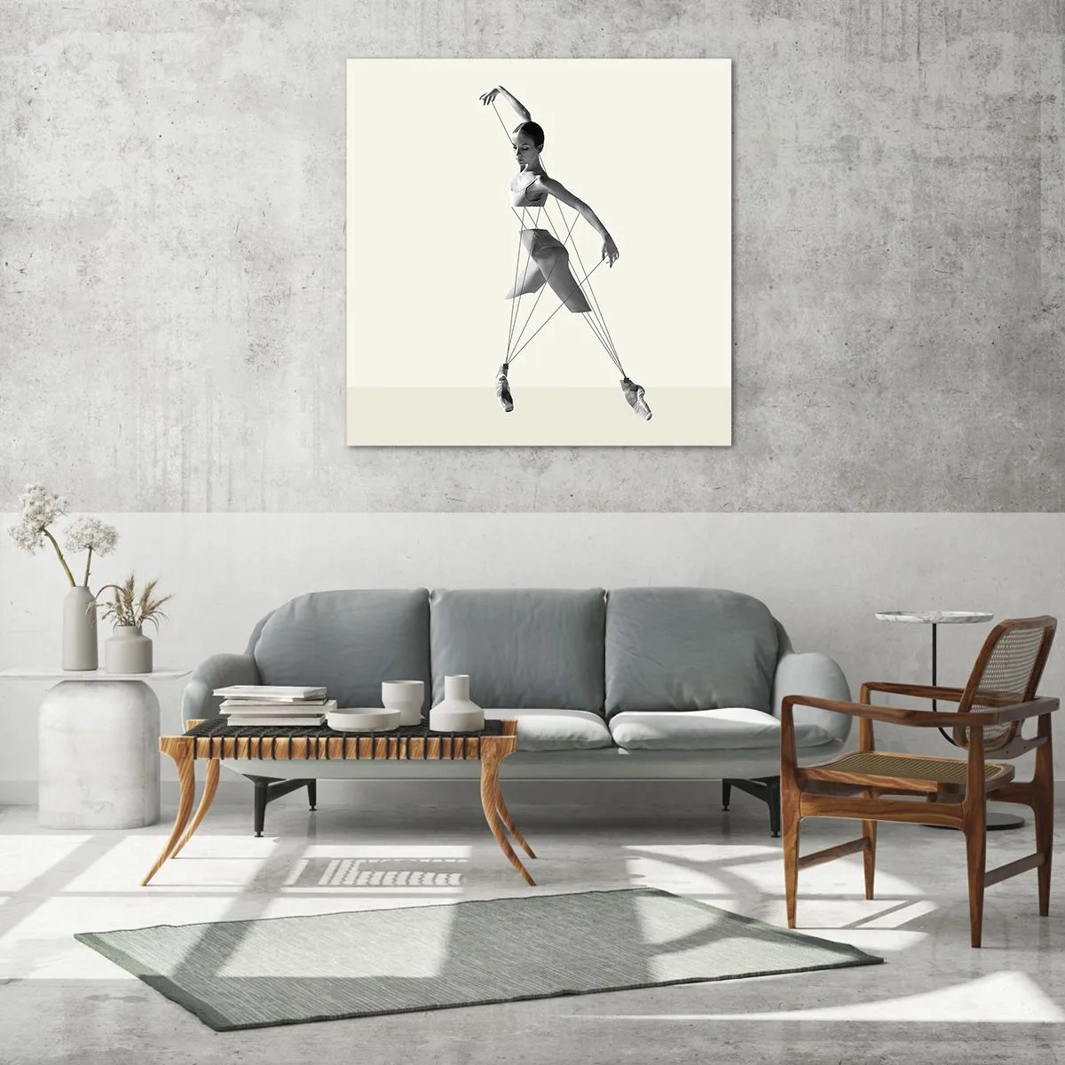 Tablou pe sticlă - Într-un teatru de lumină - 30x30 cm