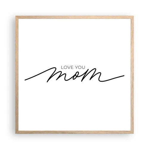 Poster în ramă de stejar deschis - Mare emoție - 60x60 cm