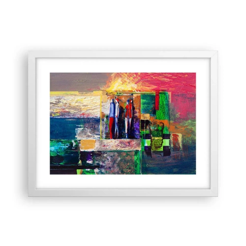 Poster în ramă albă - Relații și emoții - 40x30 cm