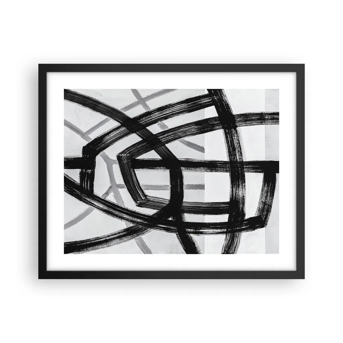 Poster în ramă neagră - Construind adâncimea - 50x40 cm