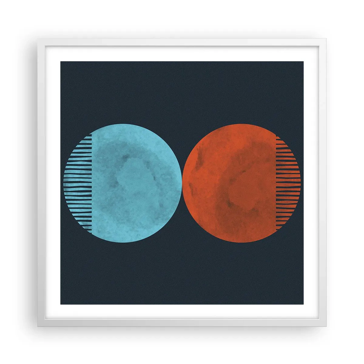 Poster în ramă albă - Doar geometrie? - 60x60 cm