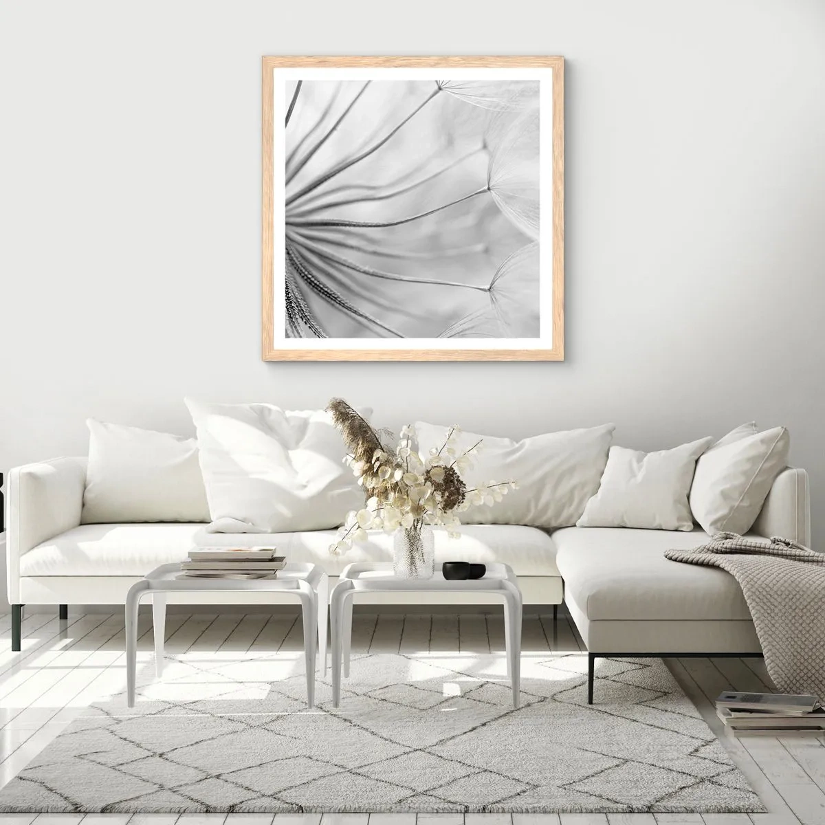 Poster în ramă de stejar deschis - Suflarea zmeilor - 60x60 cm