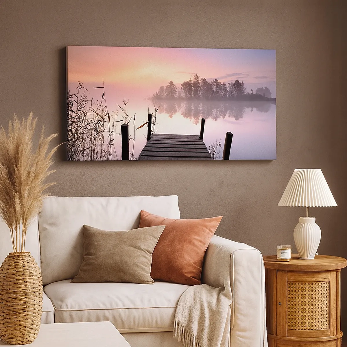 Tablou pe pânză - Din ceața de liliac... - 30x30 cm