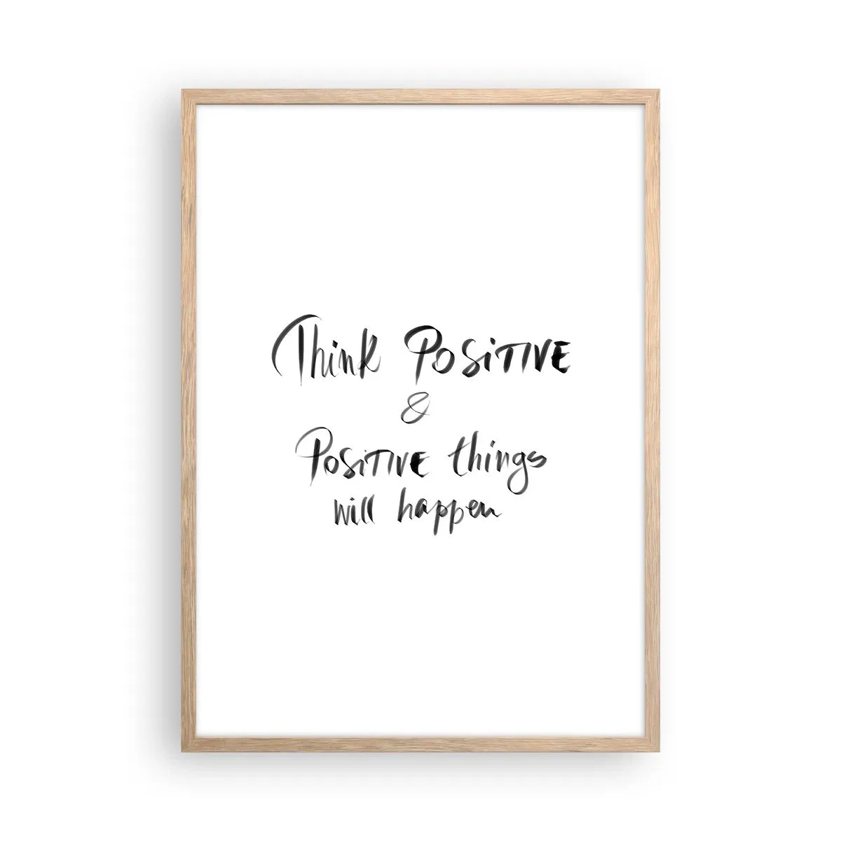 Poster în ramă de stejar deschis - Cum să trăim bine? - 50x70 cm