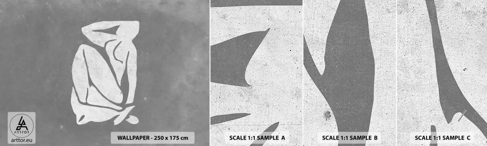 Mostră de Tapet Standard Eco - În reverie - Minimalist, act, Delicat - 100x30 cm