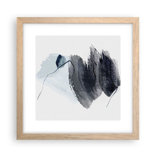 Poster în ramă de stejar deschis - Intensitate și mișcare - 30x30 cm
