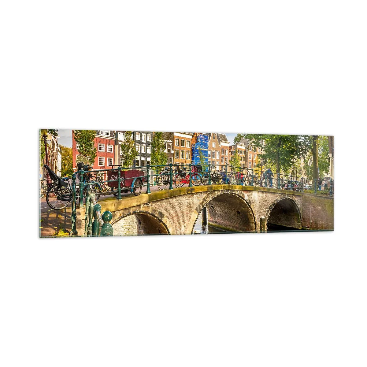 Tablou pe sticlă - Primăvara lângă canal - 160x50 cm