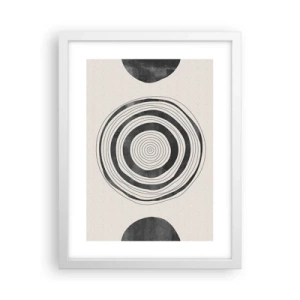 Poster în ramă albă - Centrul cel mai important - 30x40 cm