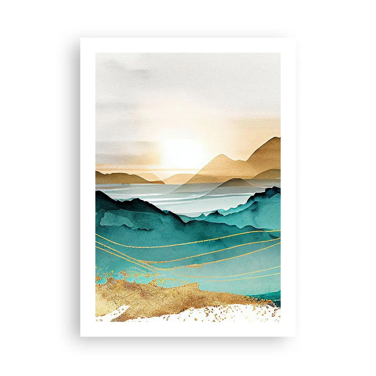 Poster - La limita abstracției - peisaj - 50x70 cm