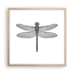 Poster în ramă de stejar deschis - Precizia naturii - 50x50 cm