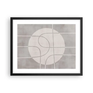 Poster în ramă neagră - Circular și drept înainte - 50x40 cm
