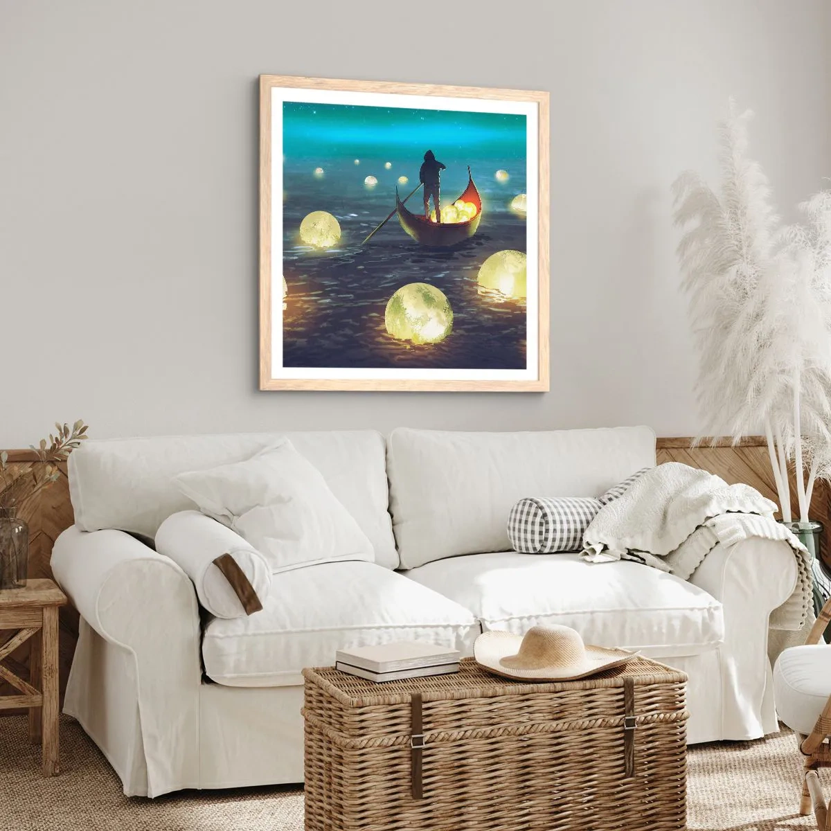 Poster în ramă de stejar deschis - Lucruri la care filozofii nu au visat niciodată - 60x60 cm