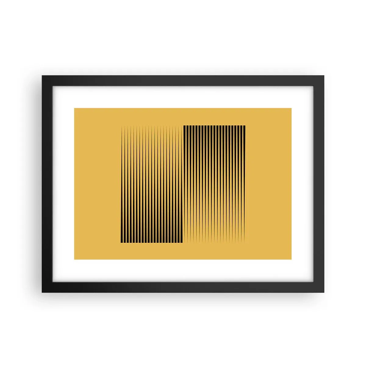 Poster în ramă neagră - Pătratul contrariilor - 40x30 cm