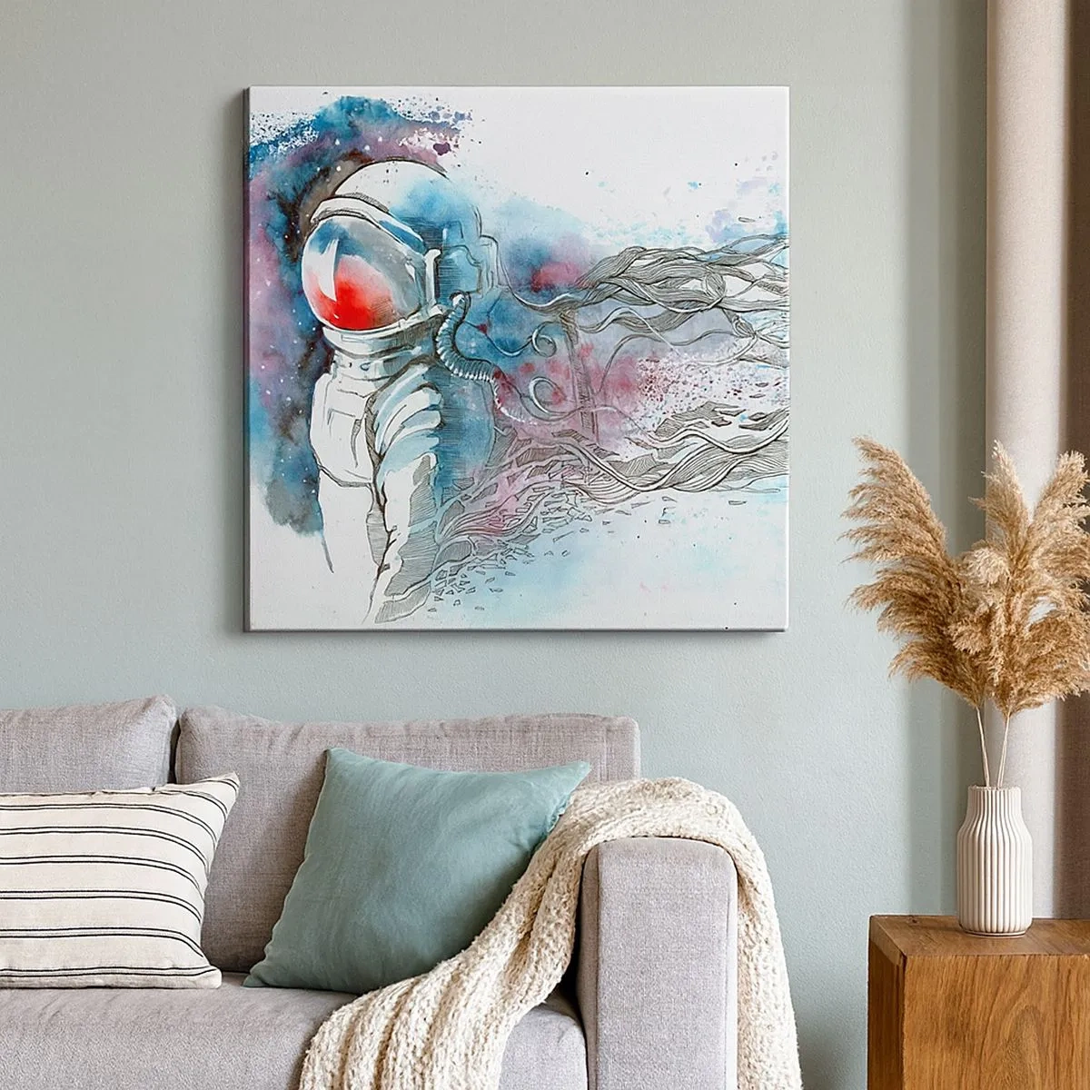 Tablou pe pânză - Singur cu cosmosul - 30x30 cm