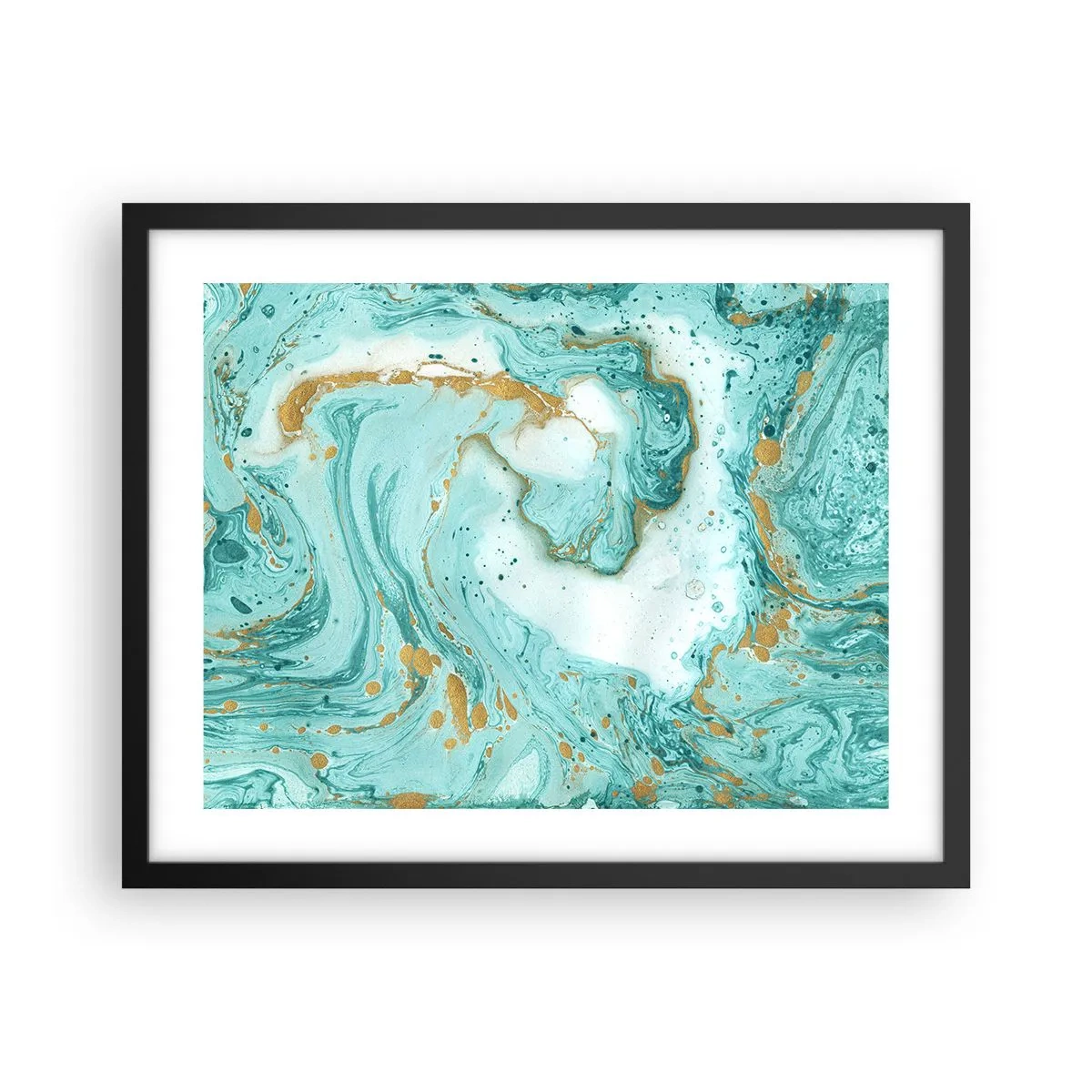 Poster în ramă neagră - Sub marele val al perioadei Edo - 50x40 cm