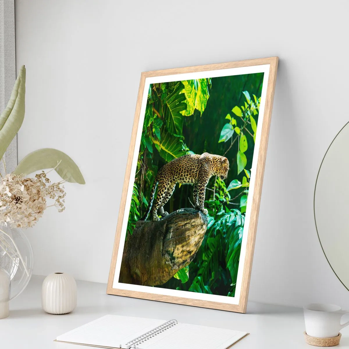 Poster în ramă de stejar deschis - La vânătoare? - 50x70 cm