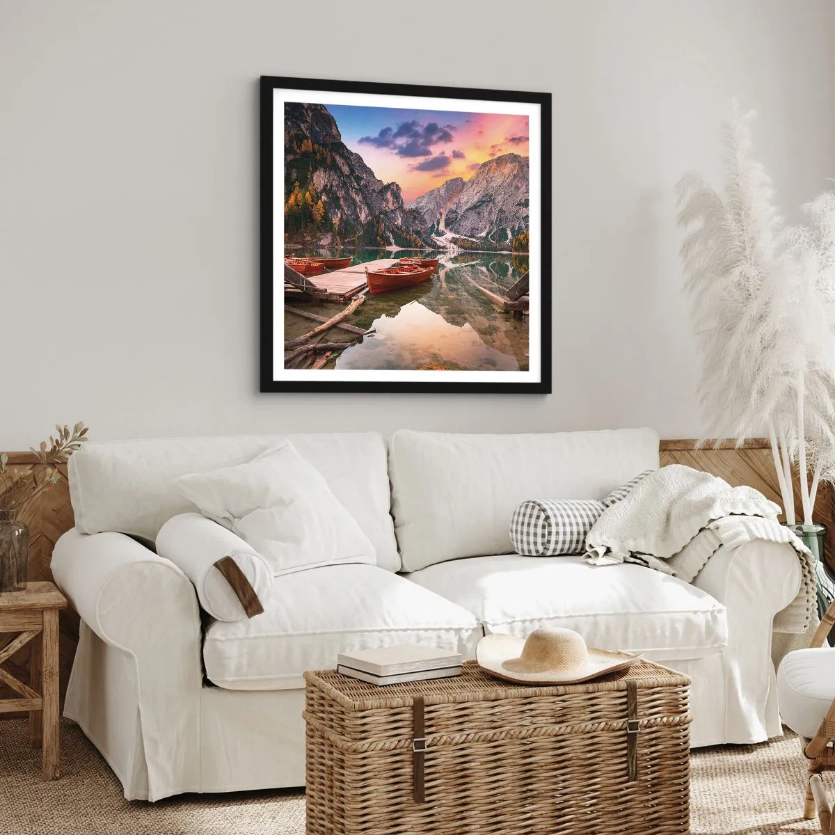 Poster în ramă neagră - Promisiunea zilei - 40x40 cm