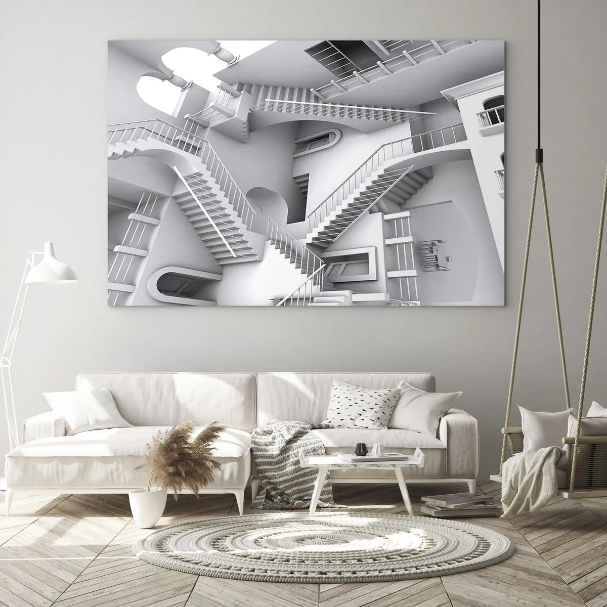 Tablou pe sticlă - Paradoxurile spațiului - 100x70 cm