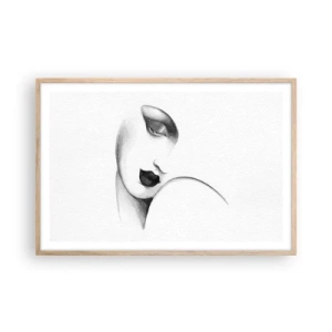 Poster în ramă de stejar deschis - În stilul Lempickei - 91x61 cm