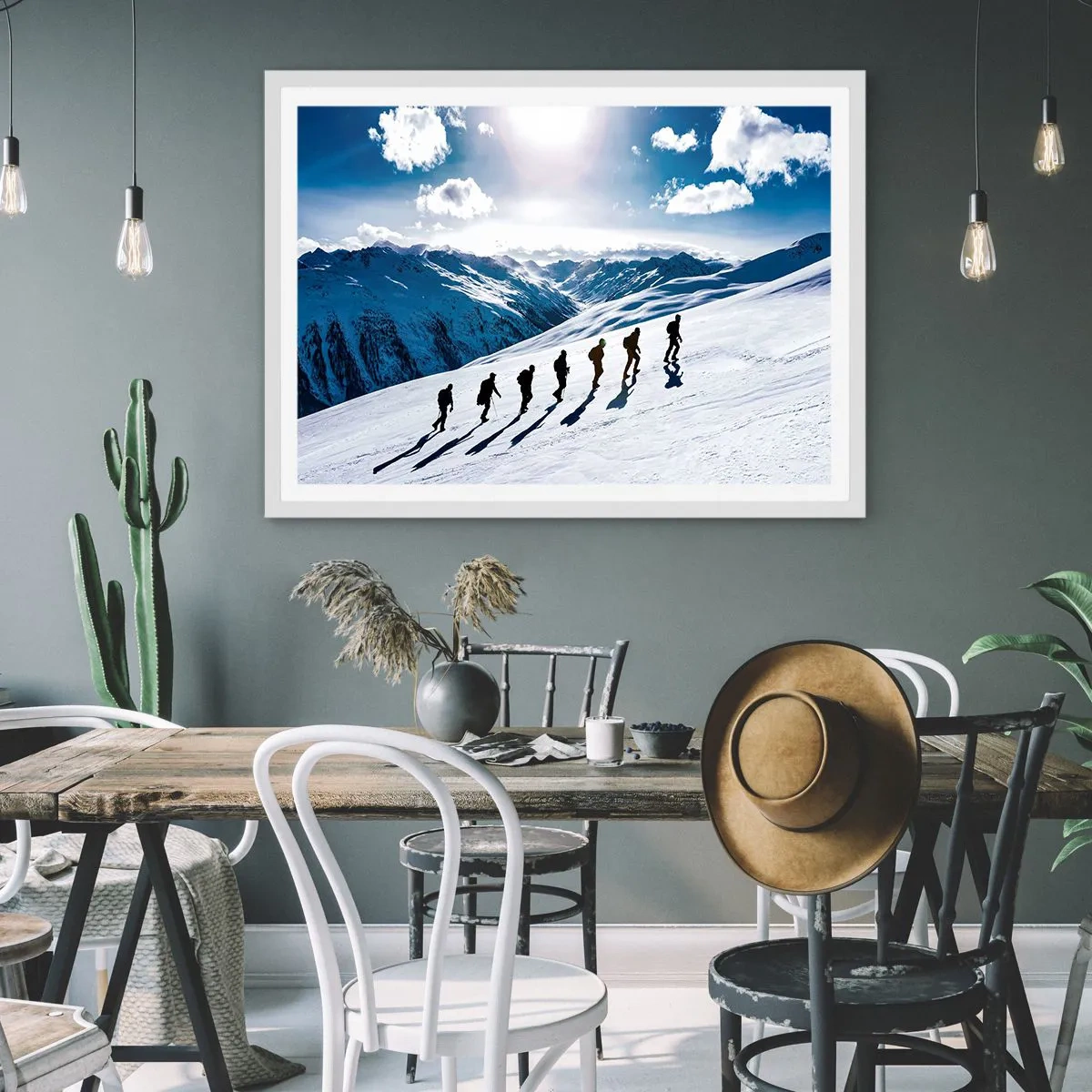 Poster în ramă albă - Echipa câștigătoare - 70x50 cm