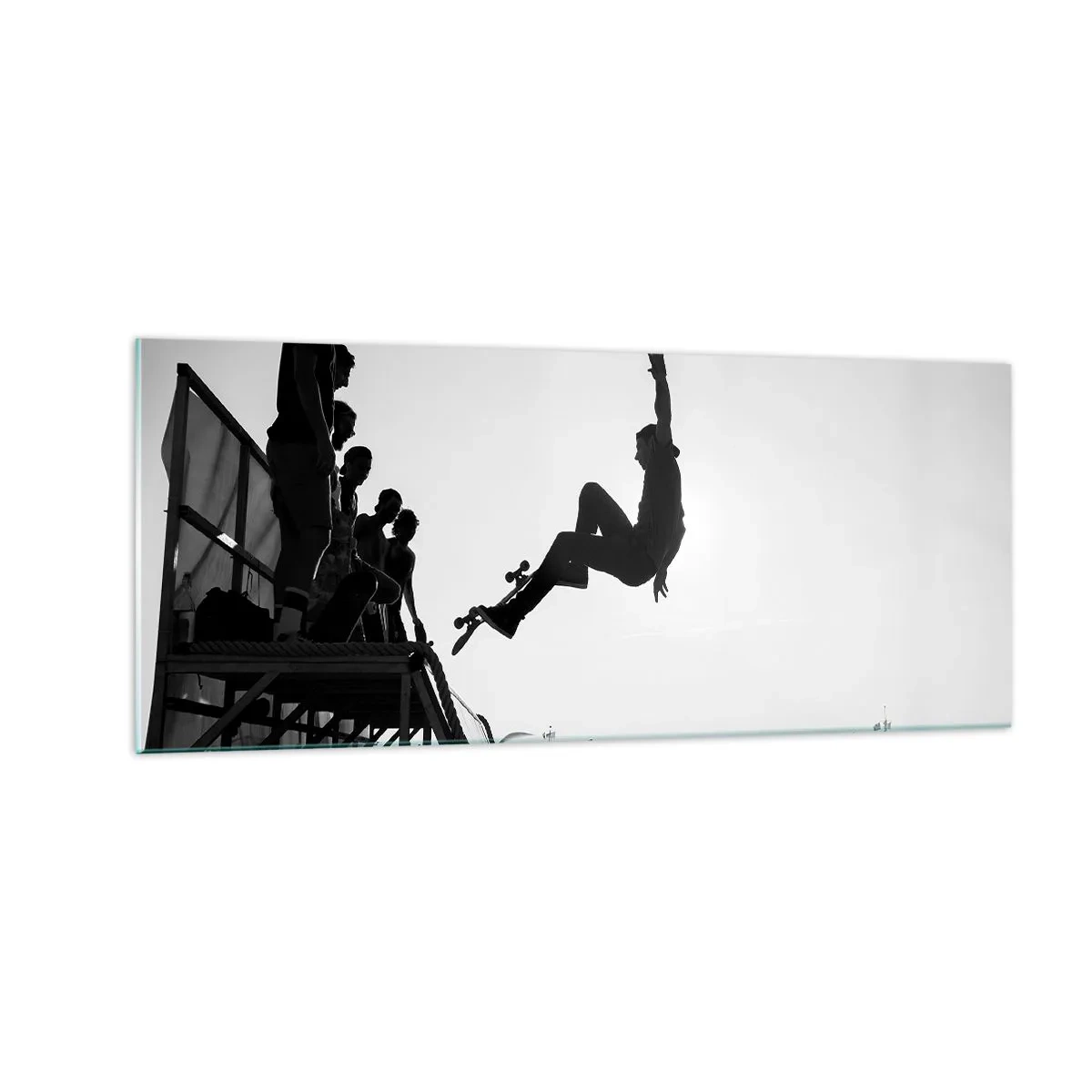 Tablou pe sticlă - Eroi și spectatori - 100x40 cm