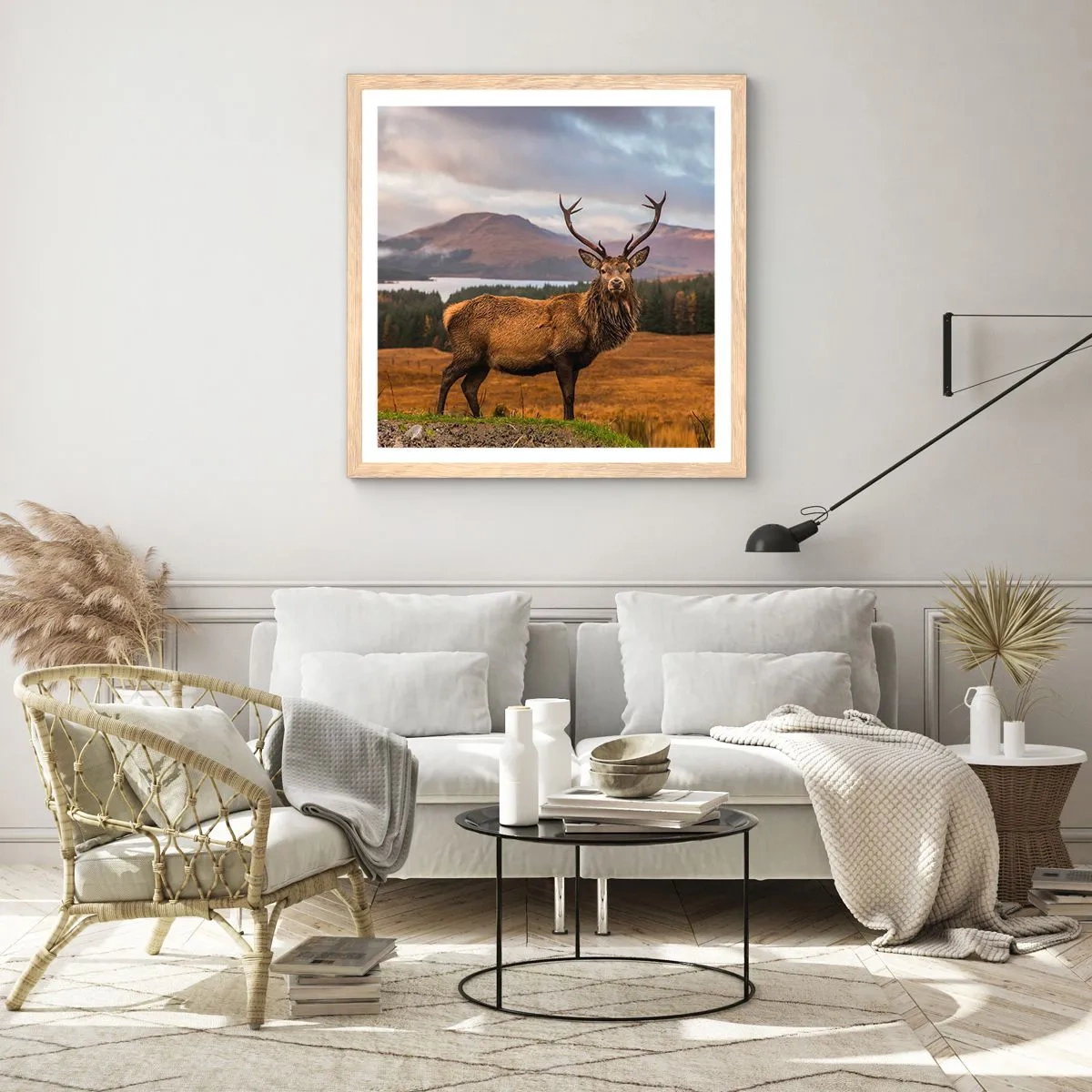 Poster în ramă de stejar deschis - Măreția naturii - 30x30 cm