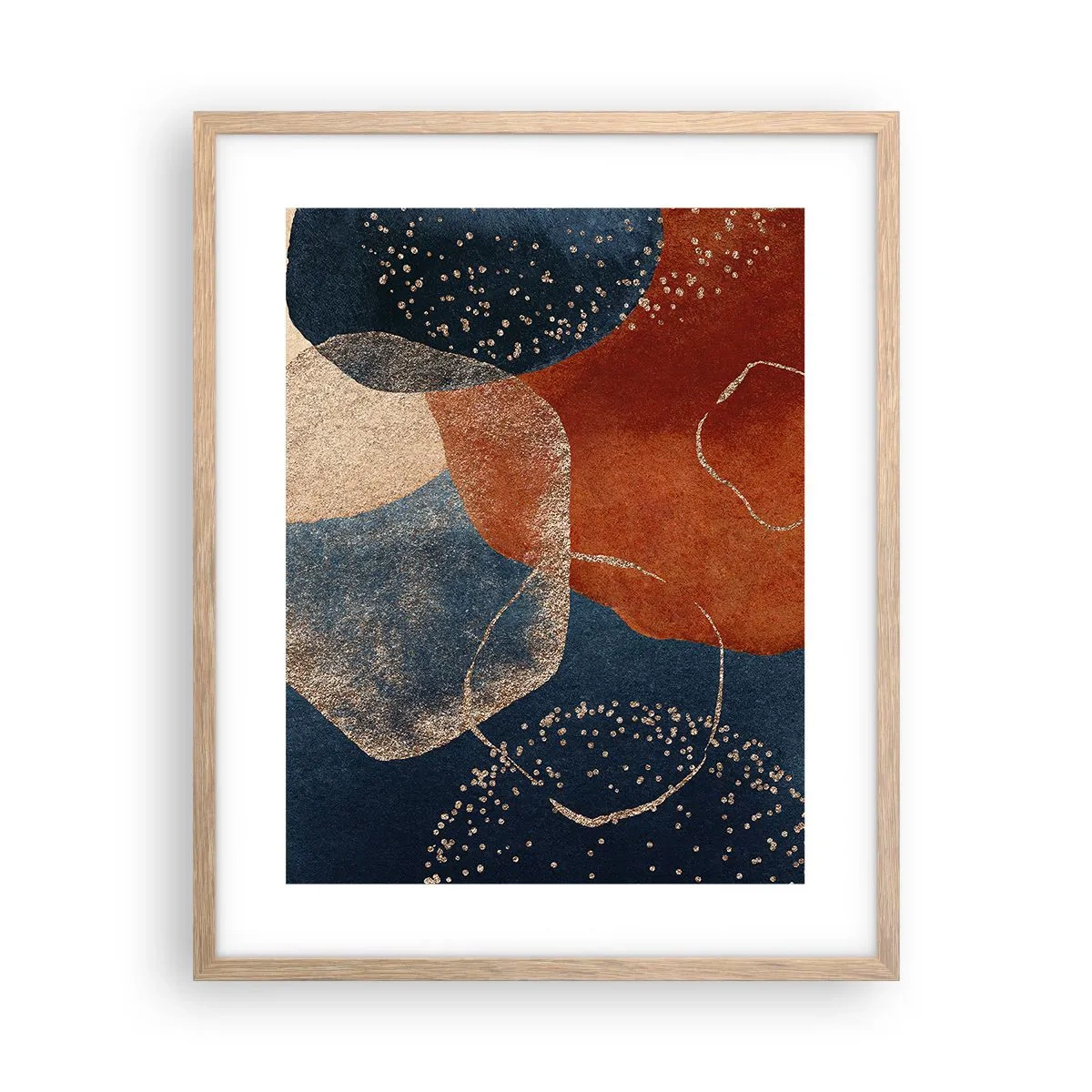 Poster în ramă de stejar deschis - Ușurința de a fi - 40x50 cm