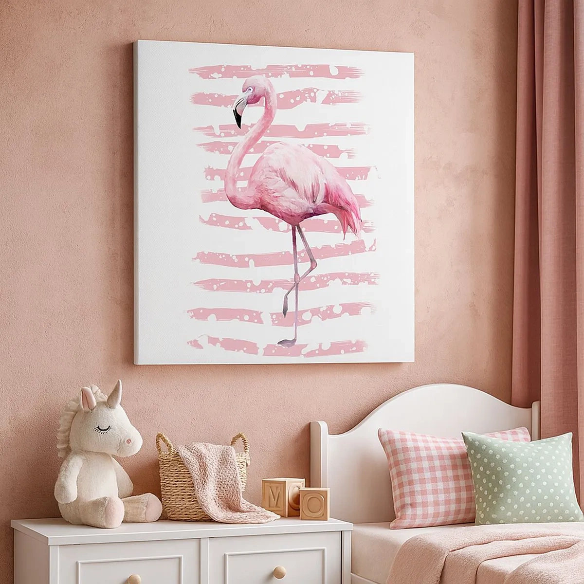 Tablou pe pânză - Cu demnitate, chiar dacă în roz - 30x30 cm