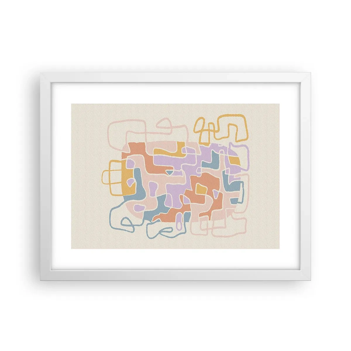 Poster în ramă albă - Labirintul - o aventură plină de bucurie - 40x30 cm