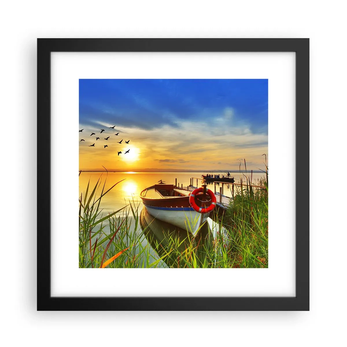 Poster în ramă neagră - Cormoranii pleacă deja - 30x30 cm