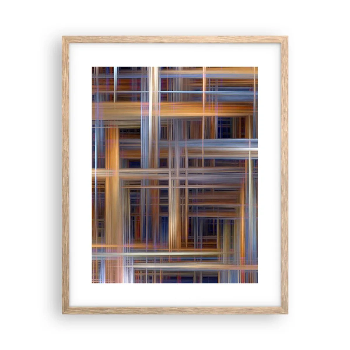 Poster în ramă de stejar deschis - Țesut din lumină - 40x50 cm