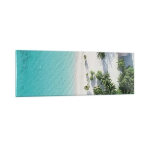Tablou pe sticlă - Vacanță în paradis - 90x30 cm