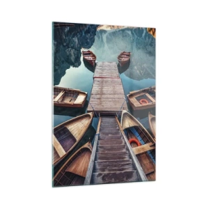 Tablou pe sticlă - Așteptând în port - 50x70 cm