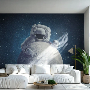 Tapet Standard Eco - Glumeț spațial - Astronaut, Cosmos, Luna - 200x140 cm