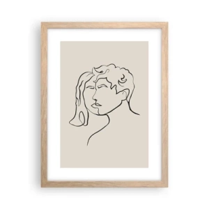 Poster în ramă de stejar deschis - Și unitatea s-a făcut - 30x40 cm