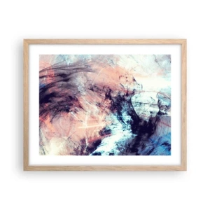 Poster în ramă de stejar deschis - Simte vântul - 50x40 cm