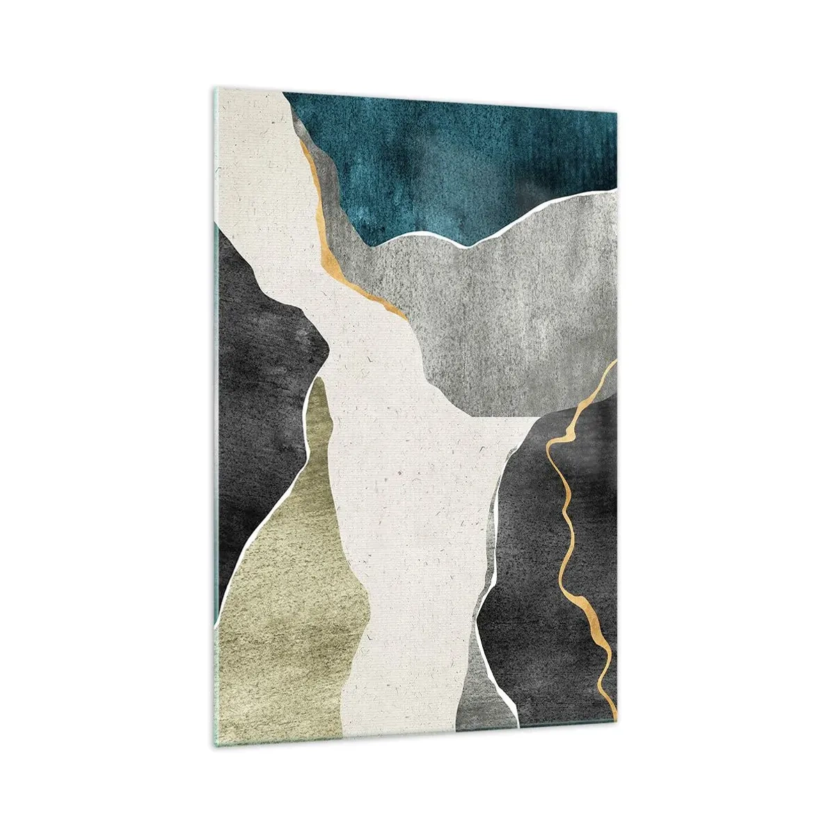 Tablou pe sticlă - Compoziție mozaic cu fir de aur - 70x100 cm